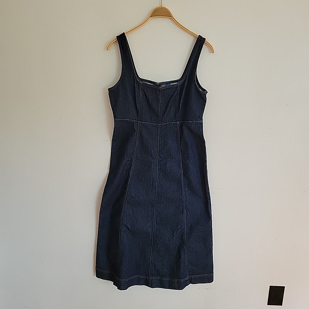 Old Navy Dark Blue Denim Midi Dress